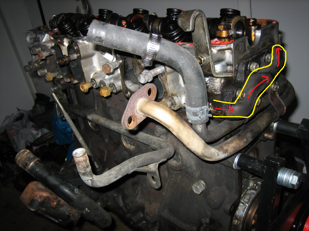Pic Request: egr Passage way in a 22re head - YotaTech Forums 1994 toyota pickup 22re engine bay diagram 
